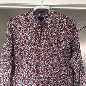 JCrew floral-print button-down shirt